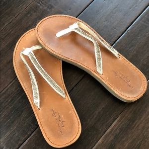 American Eagle Leather Flip Flops